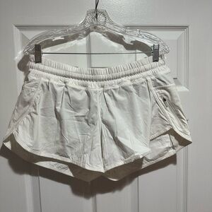 LULULEMON white athletic shorts